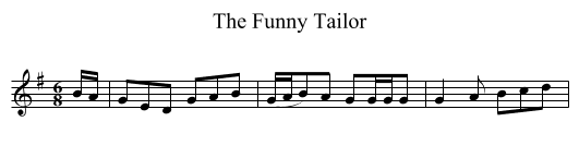 The Funny Tailor - staff notation