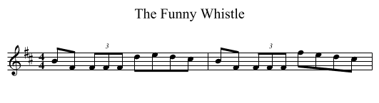 The Funny Whistle - staff notation