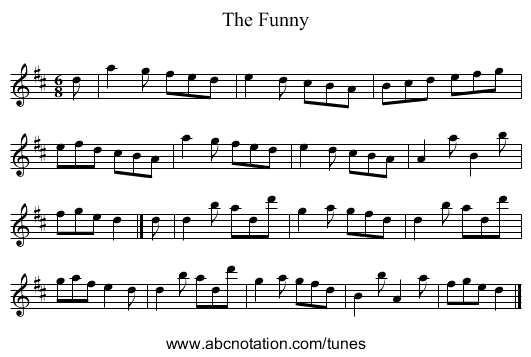 The Funny - staff notation