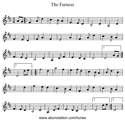 The Furness - staff notation