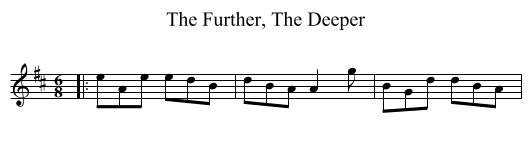 The Further, The Deeper - staff notation