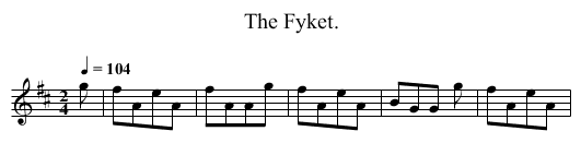 The Fyket. - staff notation