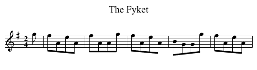 The Fyket - staff notation