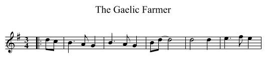 The Gaelic Farmer - staff notation