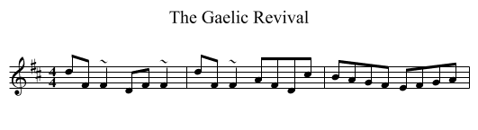 The Gaelic Revival - staff notation