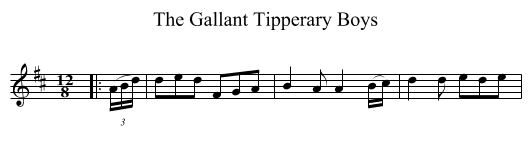The Gallant Tipperary Boys - staff notation