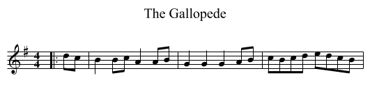 The Gallopede - staff notation