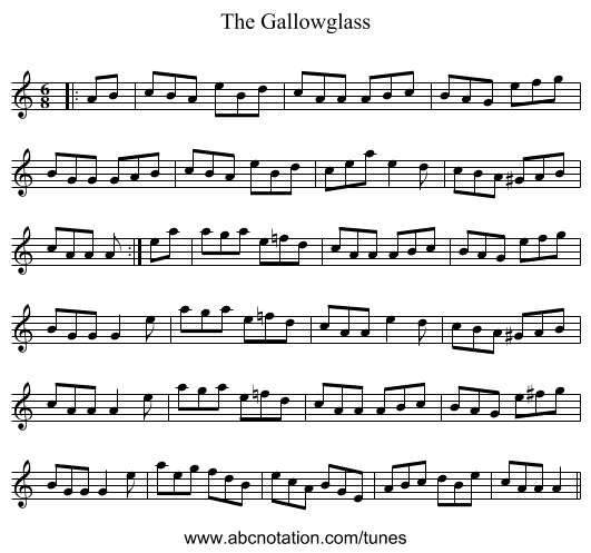 The Gallowglass - staff notation