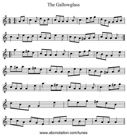 The Gallowglass - staff notation