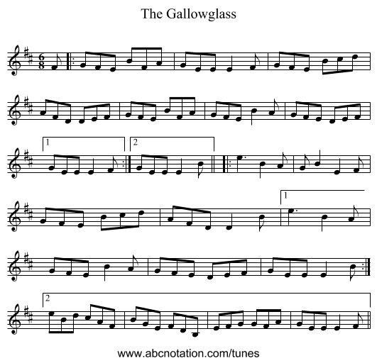 The Gallowglass - staff notation