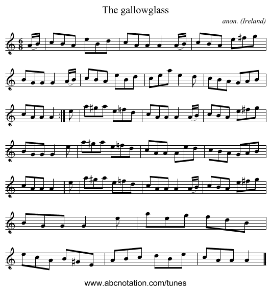 The gallowglass - staff notation