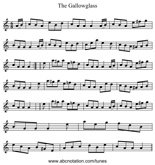 The Gallowglass - staff notation