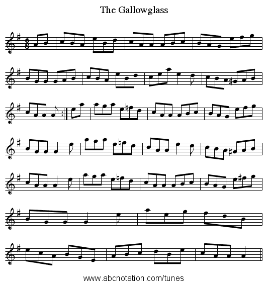 The Gallowglass - staff notation