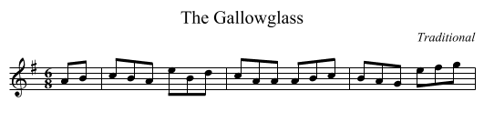 The Gallowglass - staff notation