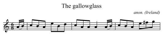 The gallowglass - staff notation