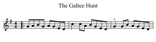 The Galtee Hunt - staff notation