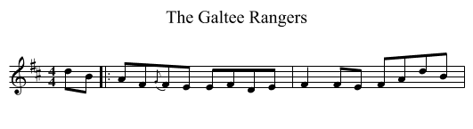 The Galtee Rangers - staff notation