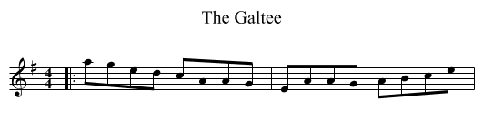 The Galtee - staff notation
