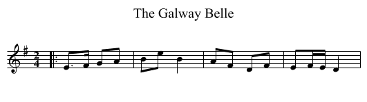 The Galway Belle - staff notation