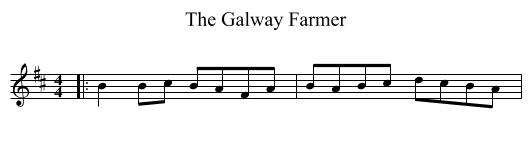The Galway Farmer - staff notation