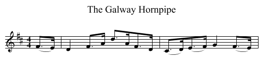 The Galway Hornpipe - staff notation