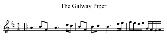 The Galway Piper - staff notation