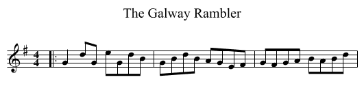 The Galway Rambler - staff notation