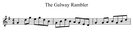 The Galway Rambler - staff notation