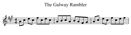 The Galway Rambler - staff notation