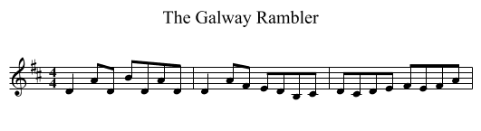 The Galway Rambler - staff notation