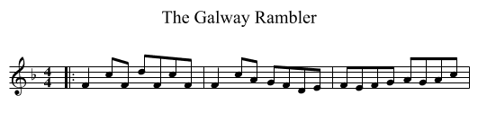 The Galway Rambler - staff notation
