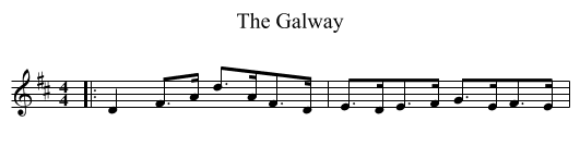The Galway - staff notation