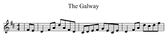 The Galway - staff notation