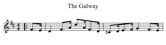 The Galway - staff notation