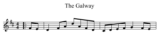 The Galway - staff notation