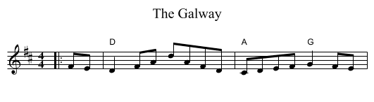 The Galway - staff notation