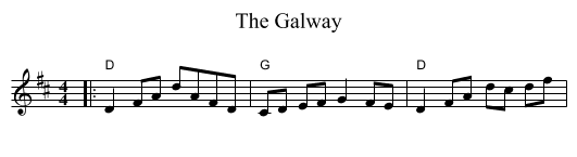 The Galway - staff notation