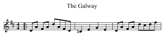 The Galway - staff notation