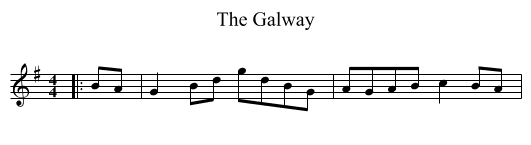 The Galway - staff notation