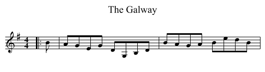 The Galway - staff notation