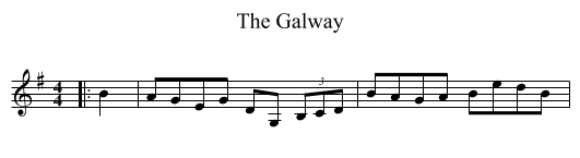 The Galway - staff notation