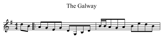 The Galway - staff notation