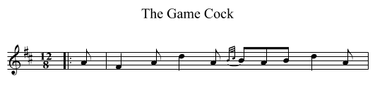 The Game Cock - staff notation