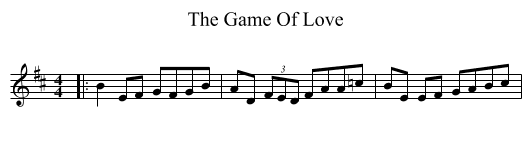 The Game Of Love - staff notation