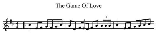 The Game Of Love - staff notation