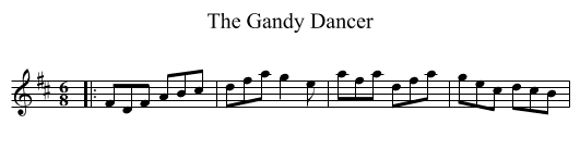 The Gandy Dancer - staff notation