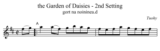 the Garden of Daisies - 2nd Setting - staff notation