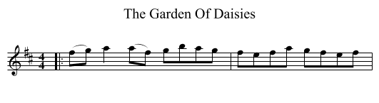The Garden Of Daisies - staff notation
