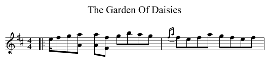 The Garden Of Daisies - staff notation