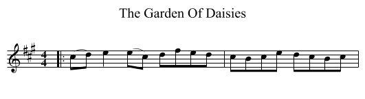 The Garden Of Daisies - staff notation